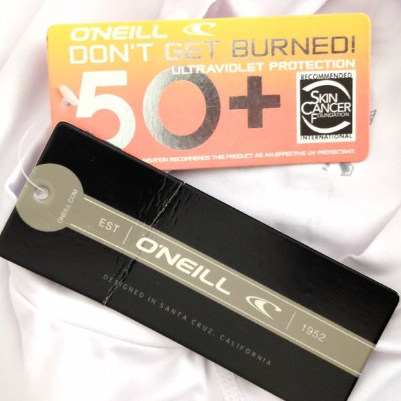 O'neill Men's Basic Skins Short Sleeve Crew White Rashguard Size XL SLIM… - Picture 11 of 12